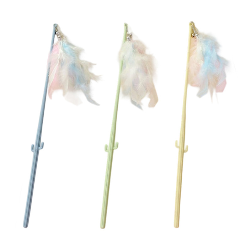 Brinquedo de isca de pesca estilo vara de pescar de silicone de milho/cacto para gatos