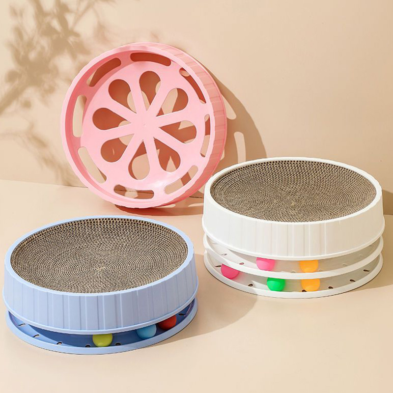 Placa multifuncional de duas camadas para patas de gato para animais de estimação