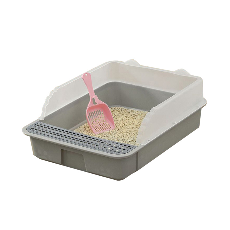 Caixa de areia para gatos Anti-Splash Trumpet Pet com areia para gatos